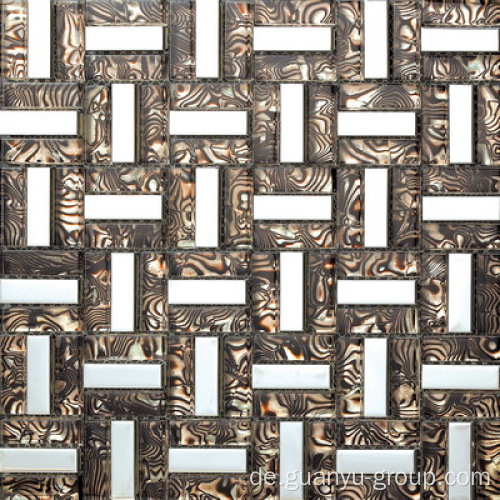 Aluminium Streifen Design Mix Glas Mosaik